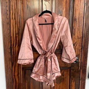 Fashion Nova satin sleep romper